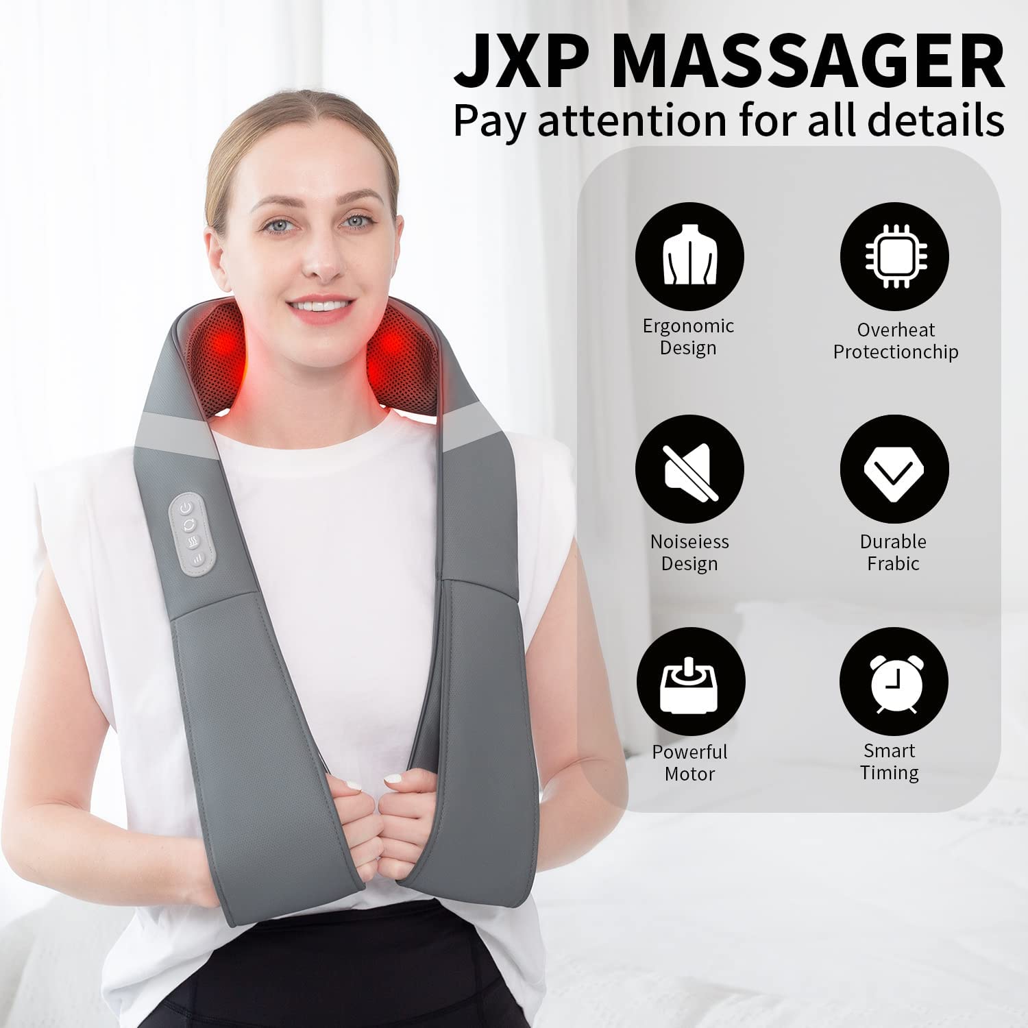  Cordless Neck Massager, Portable Massagers for Neck